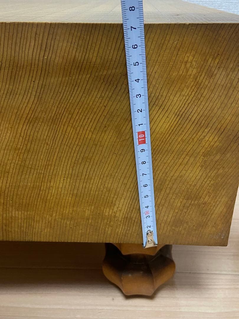 本榧 碁盤 木裏 板目 五寸 繊細な木目 囲碁 将棋 超重量 貴重