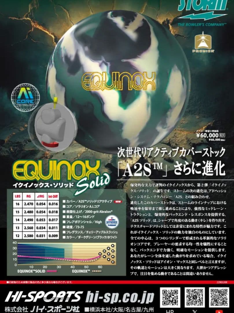 イクイノックスソリッド　15ポンド 新品