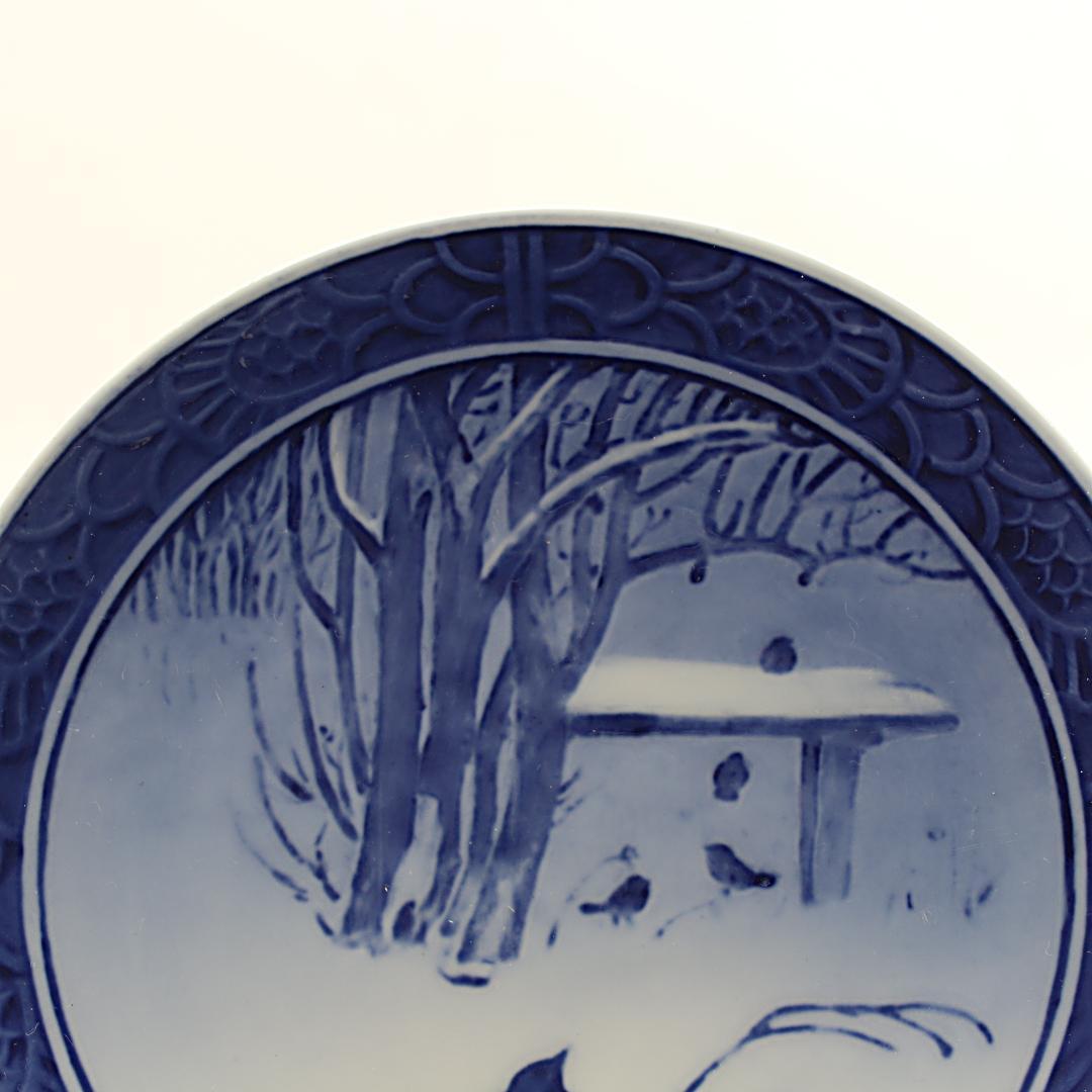 1919年「雪に覆われた庭の小鳥たち」 イヤープレート ロイヤルコペンハーゲン