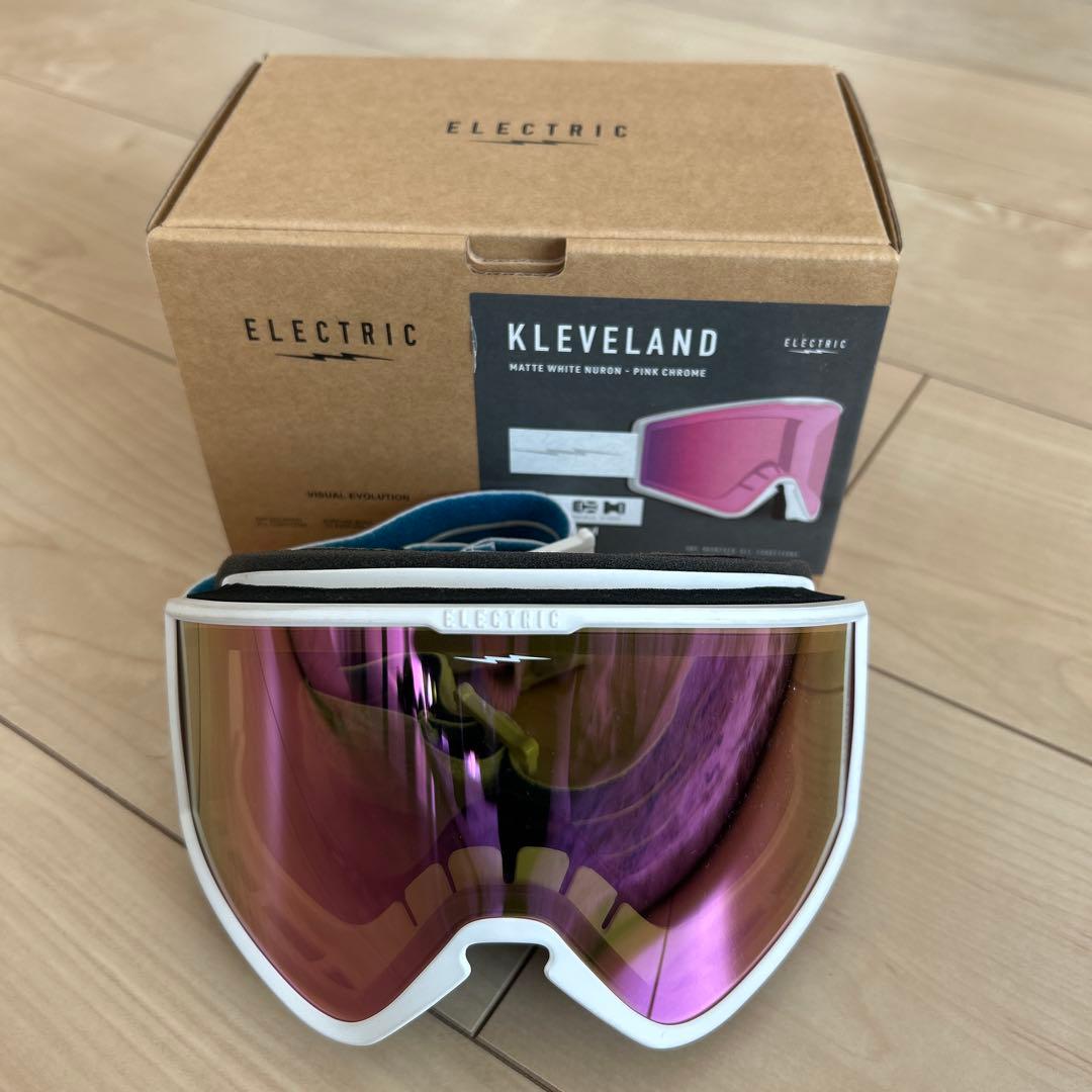 KLEVELAND マットホワイト/ピンククローム ゴーグル