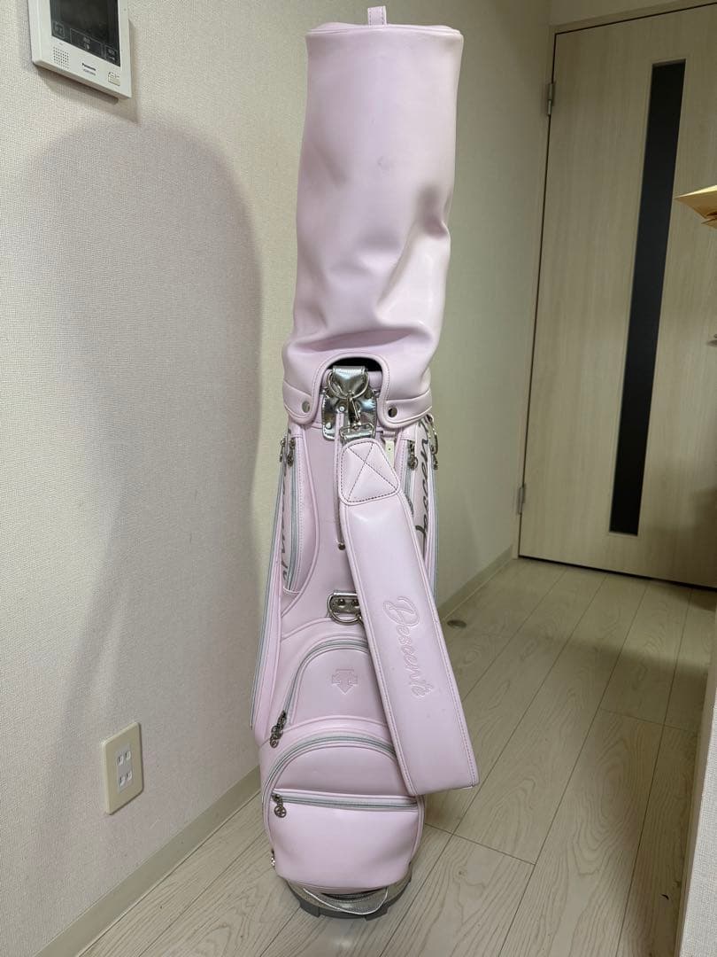 【1度使用のみ】デサントゴルフ LUXE キャディバッグ ピンク