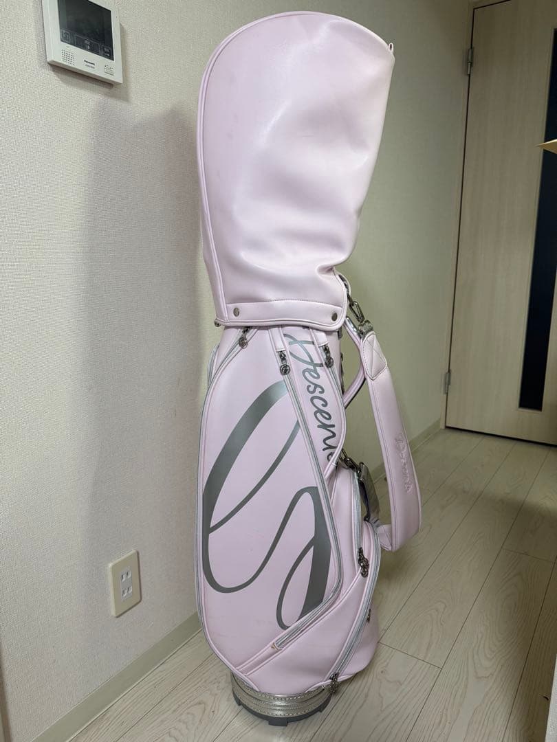 【1度使用のみ】デサントゴルフ LUXE キャディバッグ ピンク