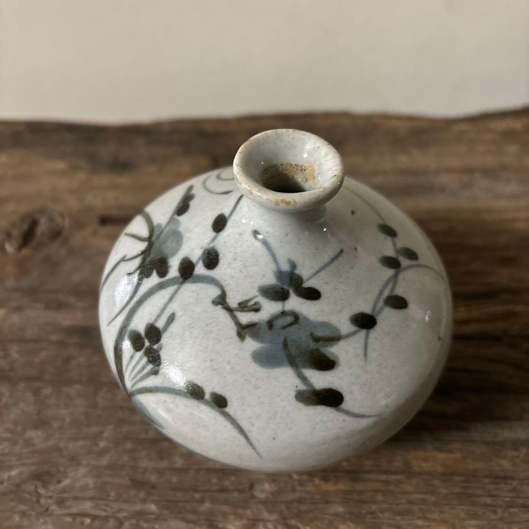 古伊万里染付油壷　②江戸時代　骨董　民芸　古道具　アンティーク検:白洲正子　李朝