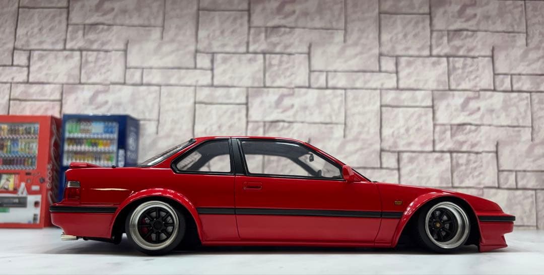 レア1/18ミニカー ホンダ プレリュード ワタナベ深リムスーパーワイドカスタム