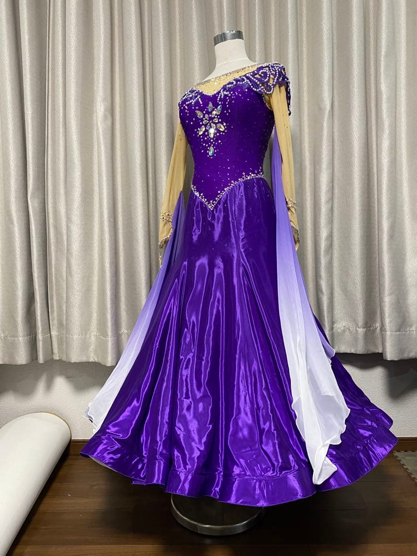 HISAYA 社交ダンス　スタンダードドレス　スワロフスキー