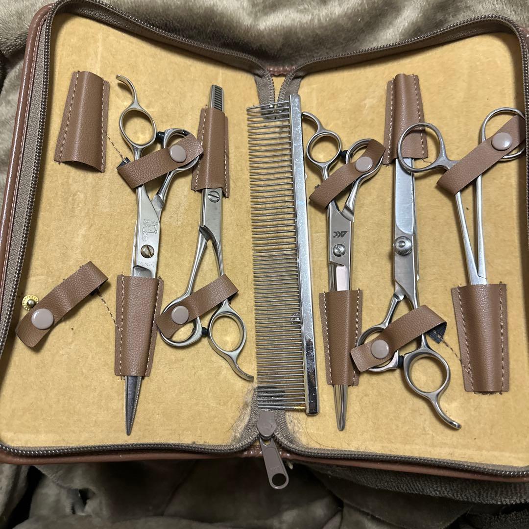 専門学校　トリミングセット　トリマー　トリミング　シザー　ペット usagi