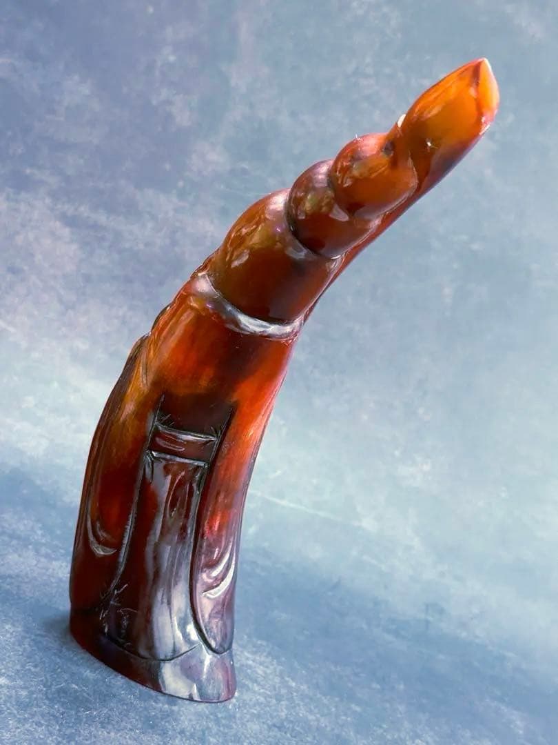 【⭐️稀少❣️美品⭐️】水牛彫刻　角製寿老人像　角製壽老翁人物　中國美術　東洋彫刻