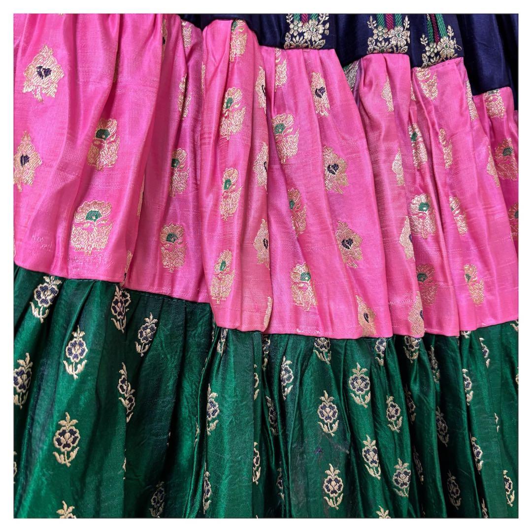 ベリーダンス インド舞踊 ジプシースカート 全円ロングフレア 裾 ダンス衣装