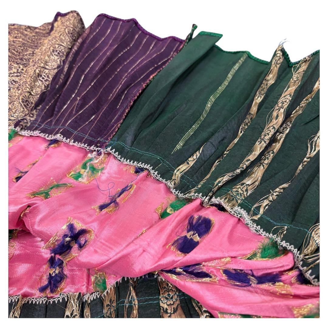 ベリーダンス インド舞踊 ジプシースカート 全円ロングフレア 裾 ダンス衣装