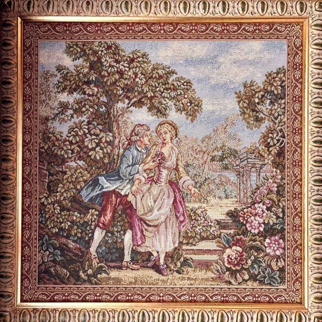 イタリア製　ゴブラン織　絵画