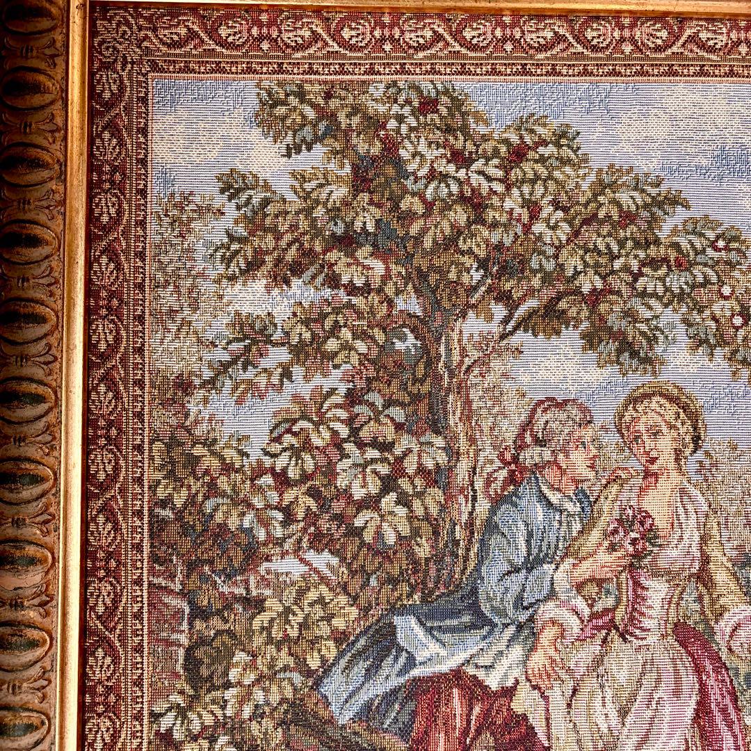 イタリア製　ゴブラン織　絵画