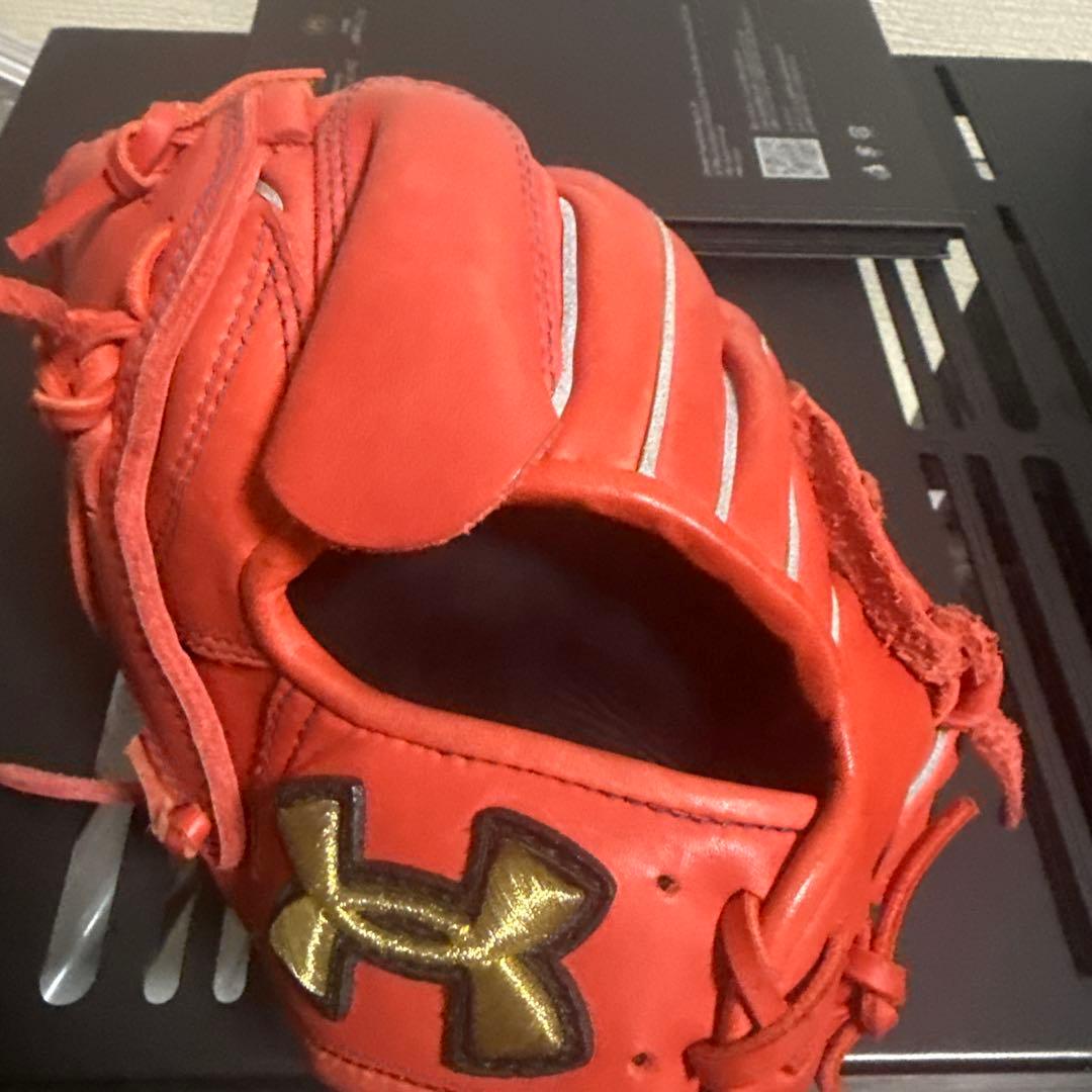 Under Armour オレンジ レザー　ピッチャーグローブ　左