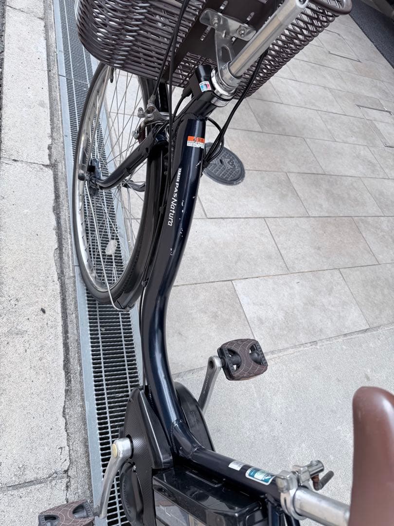 大阪府　ヤマハ　電動アシスト自転車 黒 バスケット付き