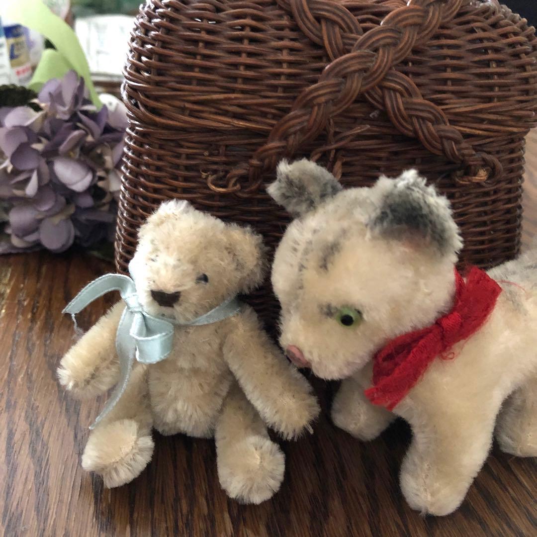 超お買い得　アンティーク　フランス　ドイツネコ　ミニチュアテディベア