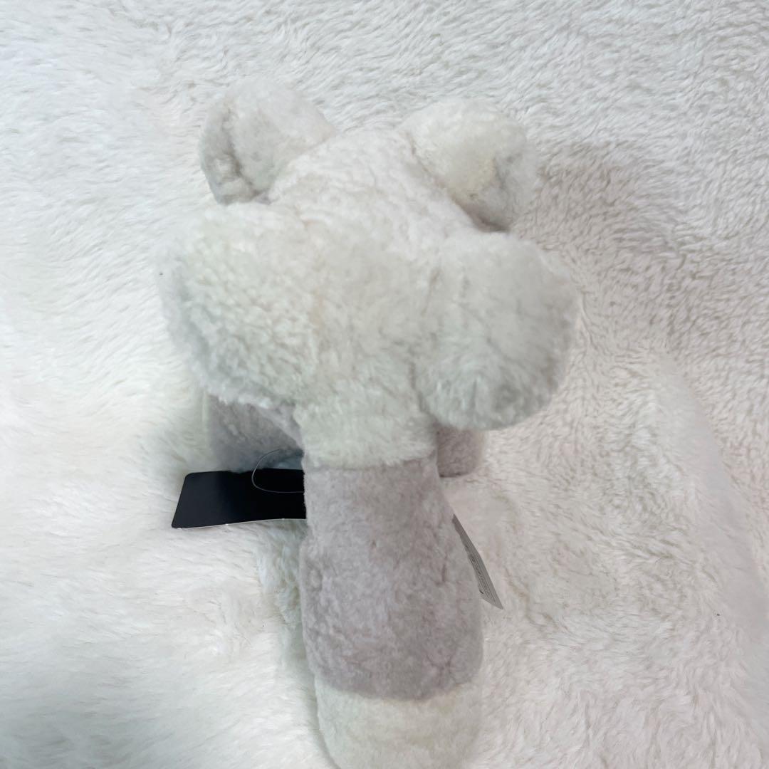 【新品タグ付】高級ムートン ドッグチャーム ぬいぐるみ2体セット リアルファー