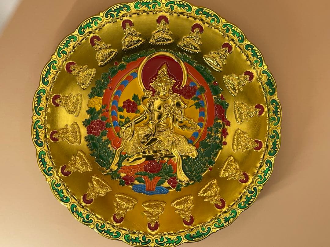 中国古美術品 清代静座観音仏像お皿 仏教古美術品 仏教文化遺産 仏教文化財希少