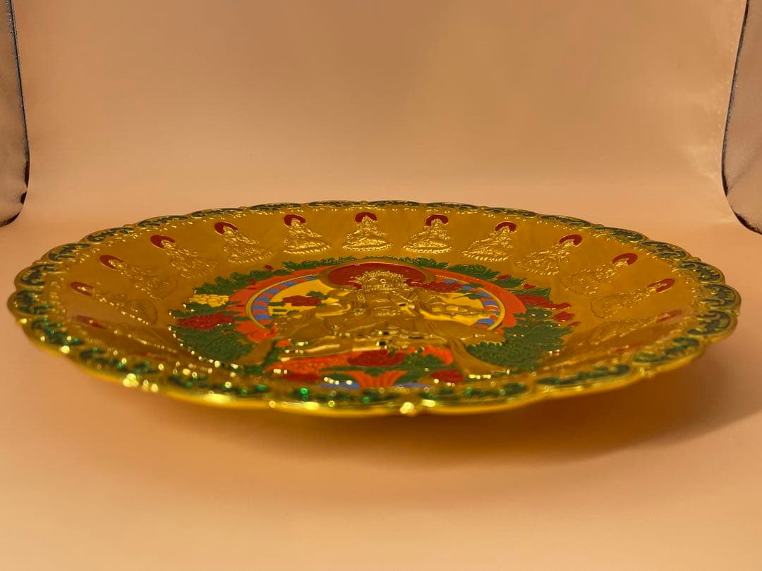 中国古美術品 清代静座観音仏像お皿 仏教古美術品 仏教文化遺産 仏教文化財希少
