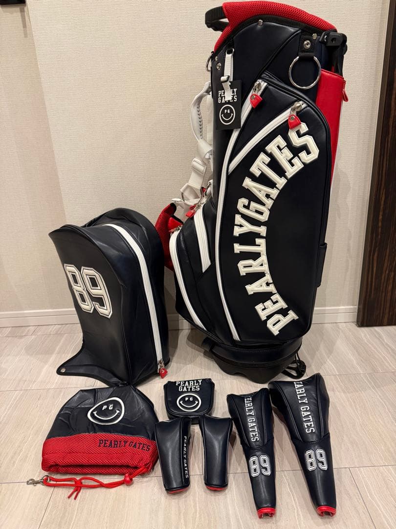 たとぅ〜ん パーリーゲイツ キャディバッグ トリコロール ヘッドカバー付き
