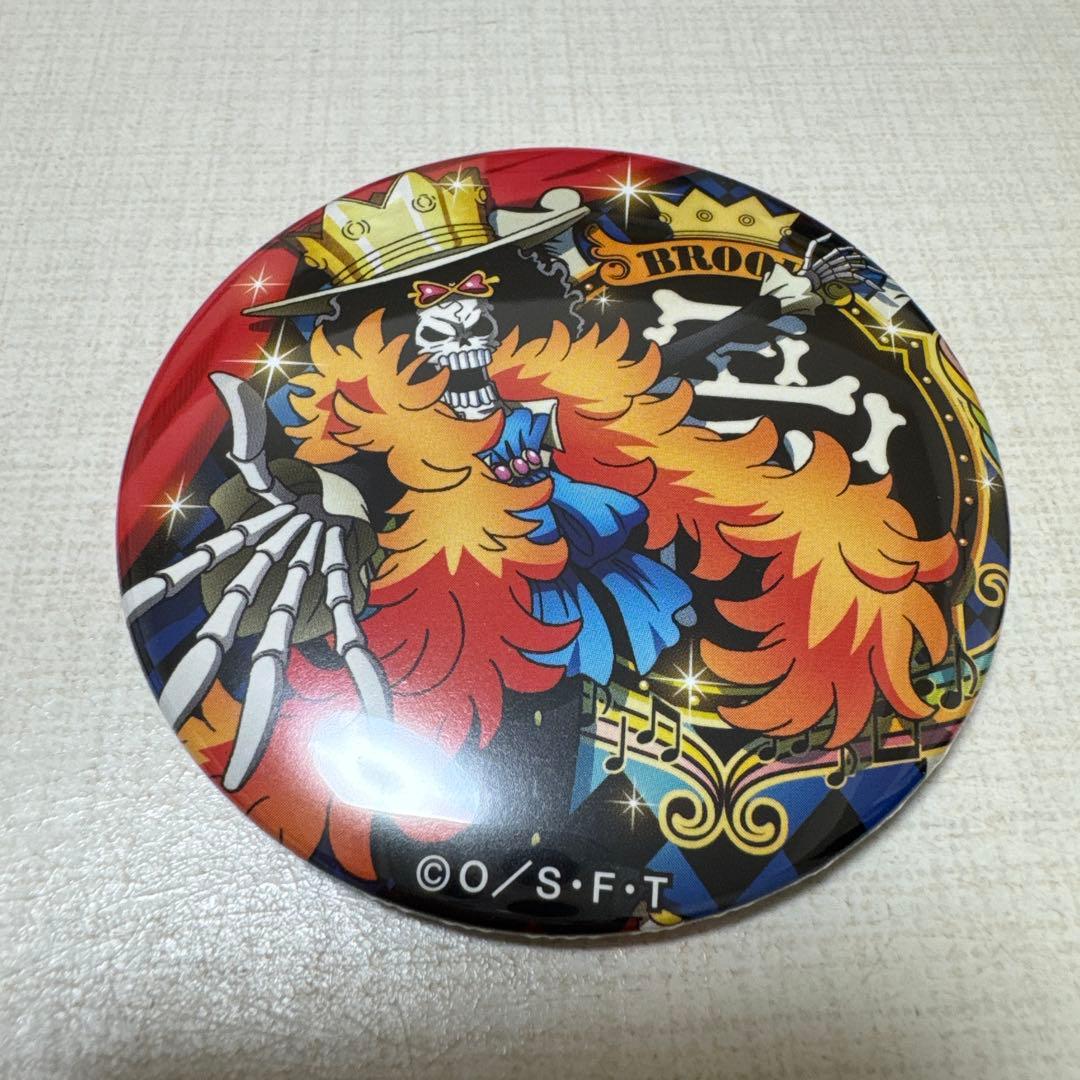 ワンピースタワートンガリ缶バッジ ブルック2種&4周年ステッカー他ブルックセット