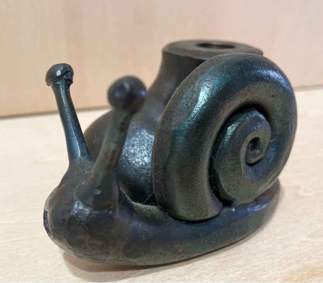作者不詳 ●鉄のカタツムリのお洒落なペン立て●
