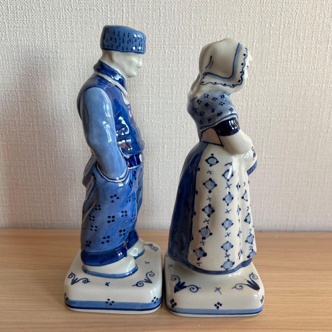 オランダ製 DELFT ロイヤルデルフト　ファーマーと妻　フィギュリン
