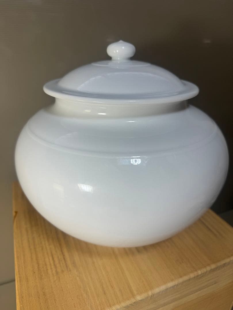 2348 清六窯　高麗庵　中村清六　白磁　壷　蓋物　未使用