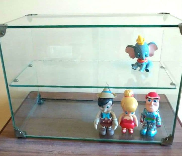 （ameo）古いガラスケース 小型 ショーケース 2段ラック 当時物