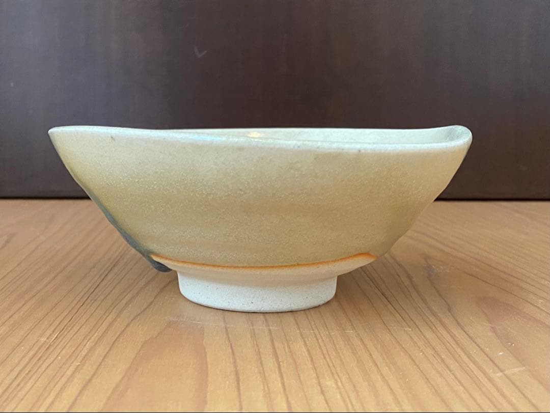 黄瀬戸 夏茶碗 永野小八作 未使用 共箱 茶道具 抹茶腕