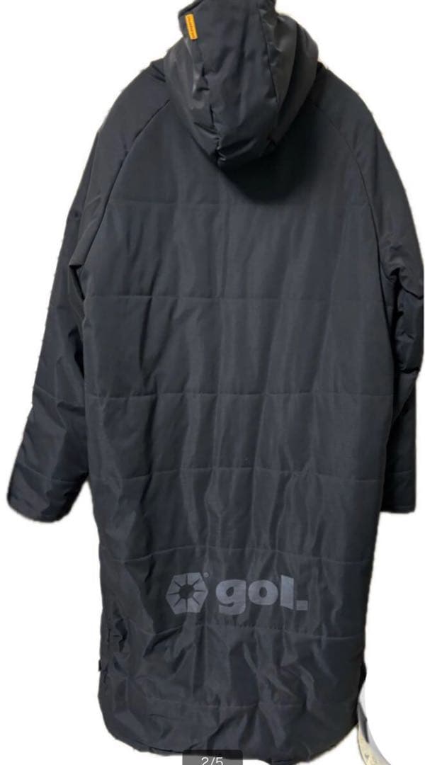 gol. ゴル　SC相模原　フード付きベンチコート ブラック　トップチーム支給