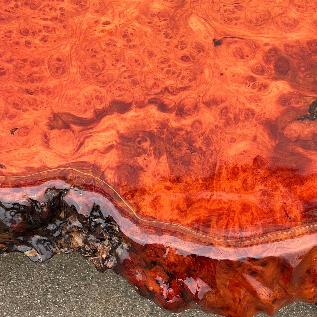 (未使用品) 木製円形座卓　花梨　テーブル　高級テーブル