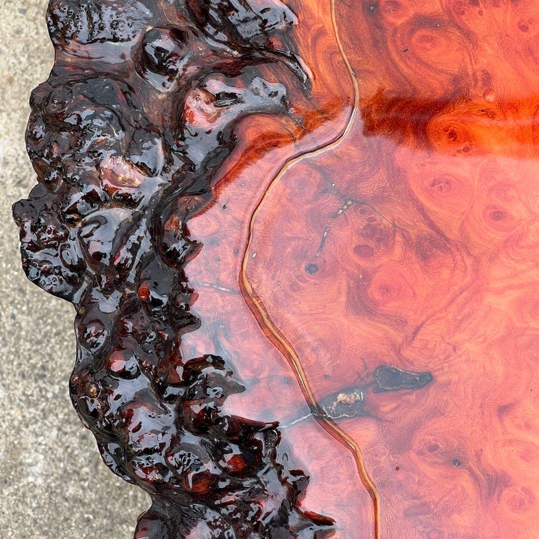 (未使用品) 木製円形座卓　花梨　テーブル　高級テーブル