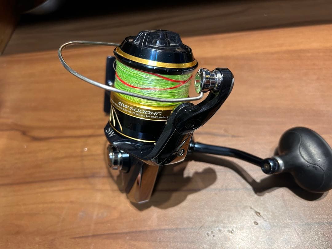 SHIMANO SW 5000HG ベアリング2個追加＋未使用pe、リーダー付