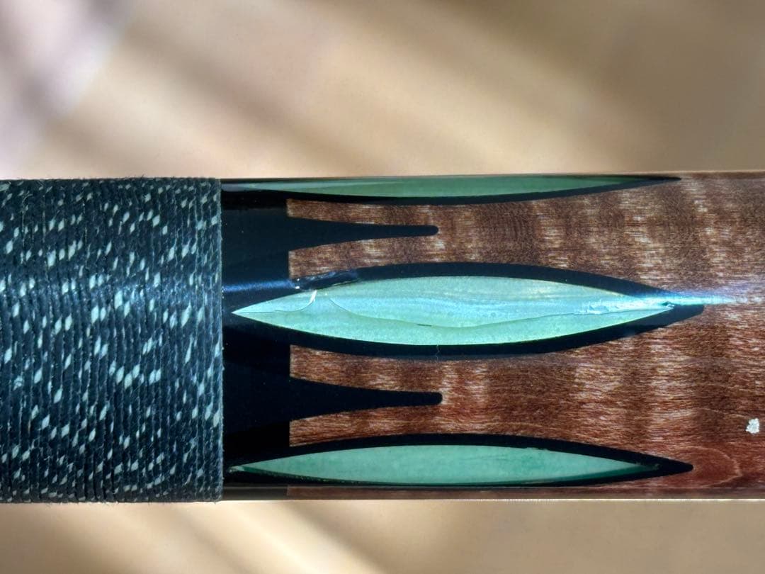 【希少6剣/ケース付】JOSSプレイキュー E02902 貝インレイ19.3oz