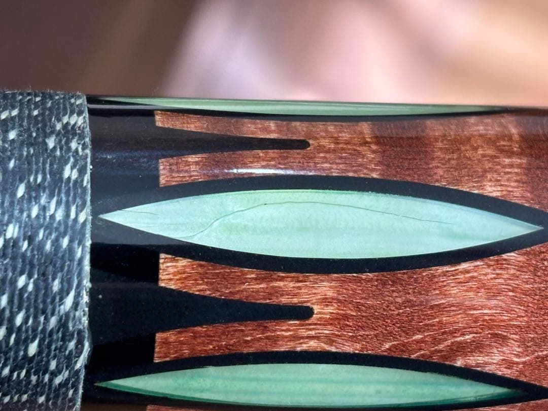 【希少6剣/ケース付】JOSSプレイキュー E02902 貝インレイ19.3oz