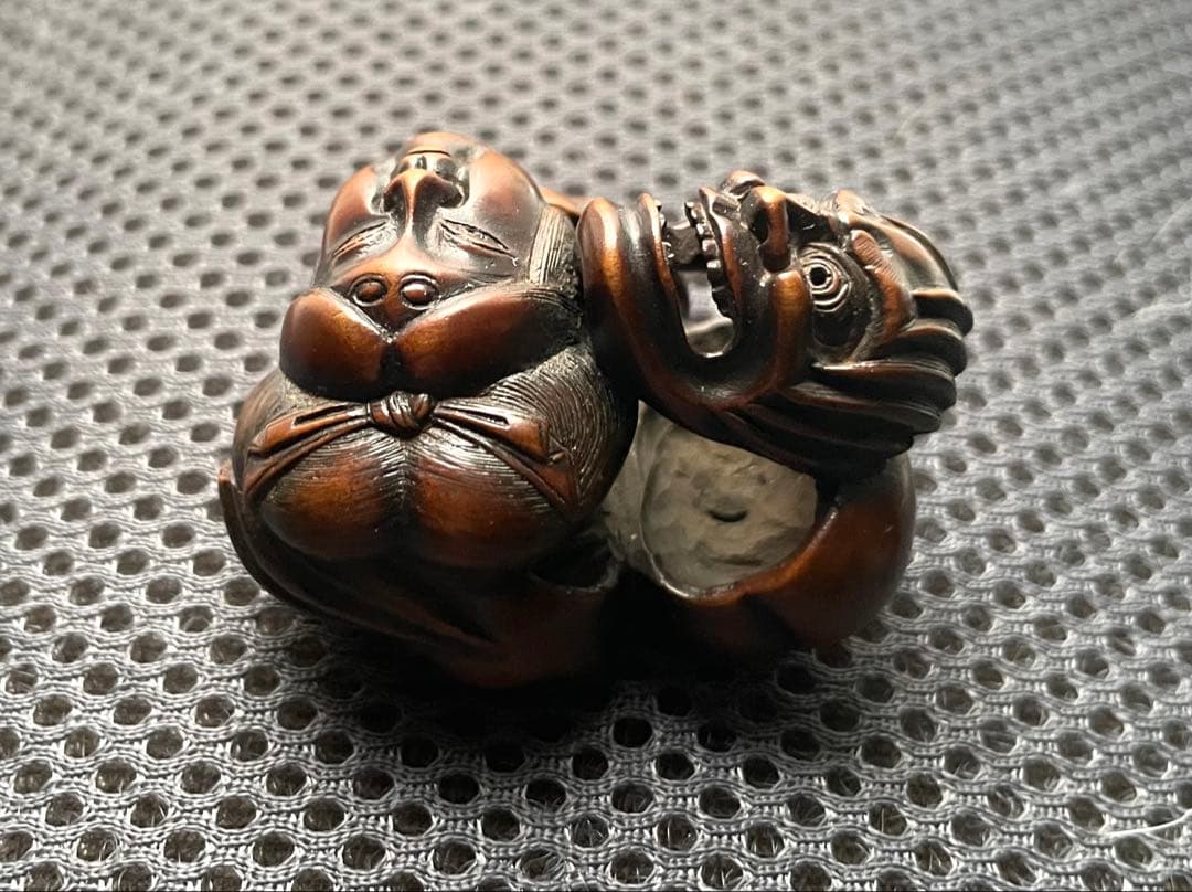 五面散らし 根付 無銘