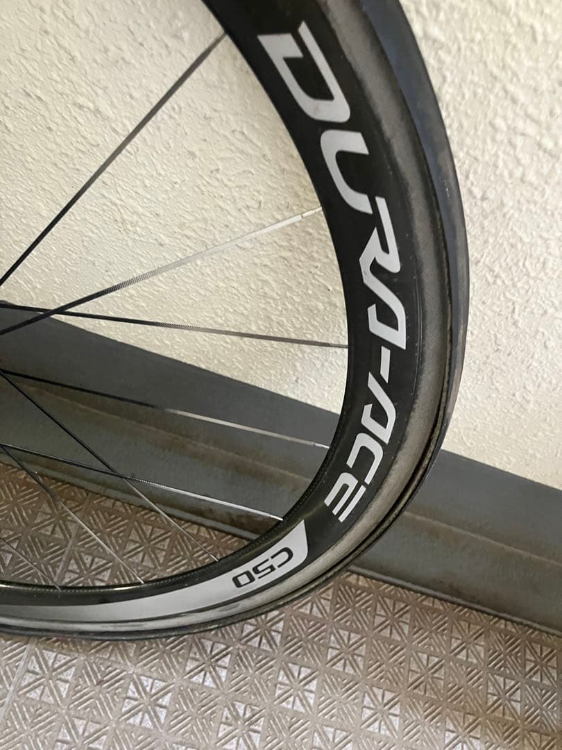 100km未満使用SHINANOシマノDURA-ACEチューブラーホイールC50