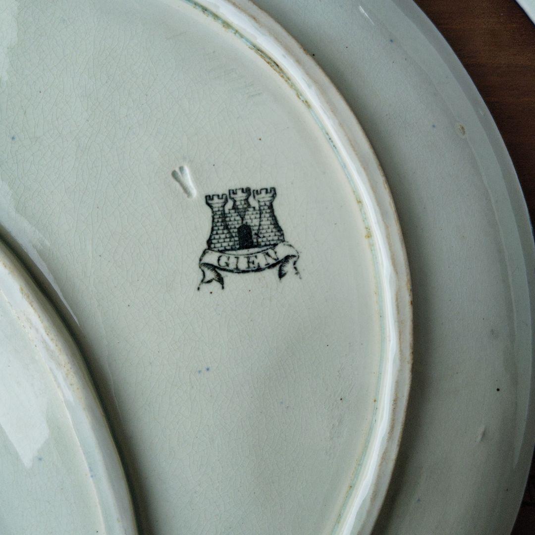 GIEN ジアン シノワズリプレート2枚セット　 フランスアンティーク