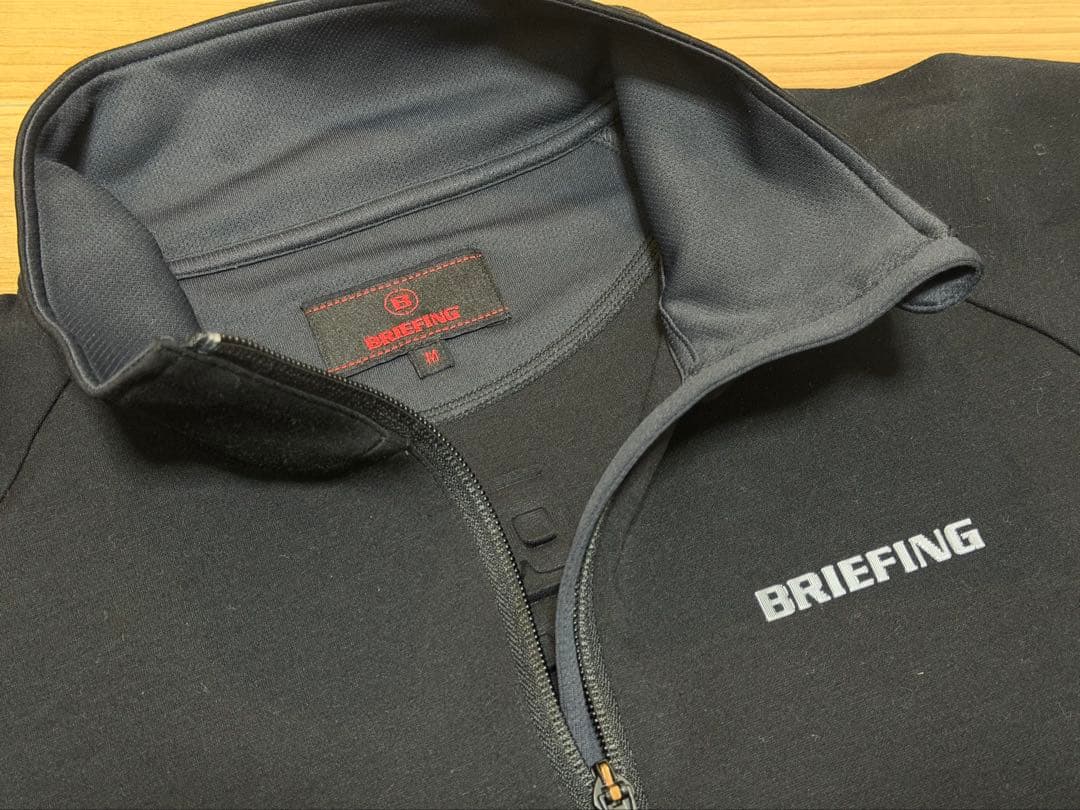 美品　ブリーフィング　MS WARM 3D LOGO HALFZIP TOP M