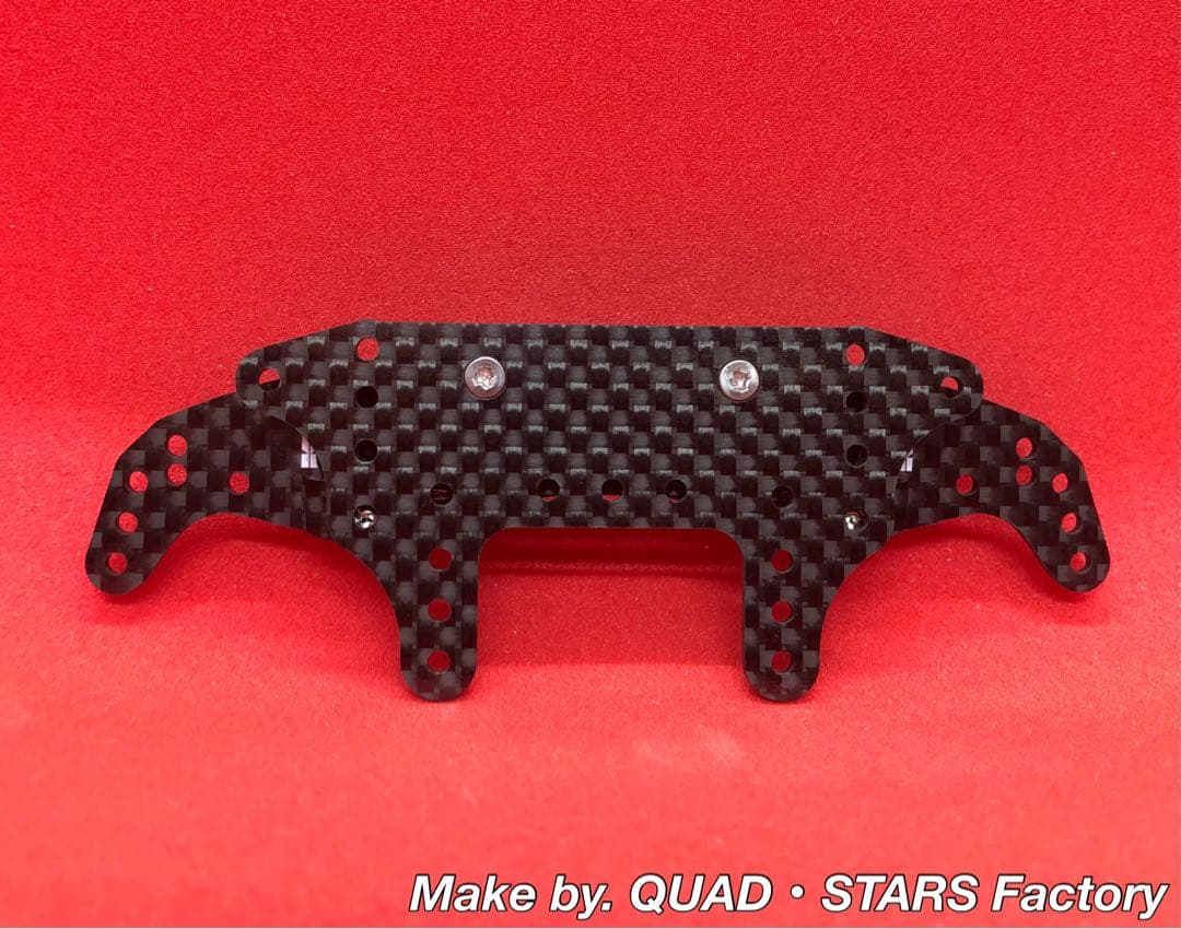 【ミニ四駆パーツ】2軸ATピボットバンパー　2022カーボン【シルバーVer.】