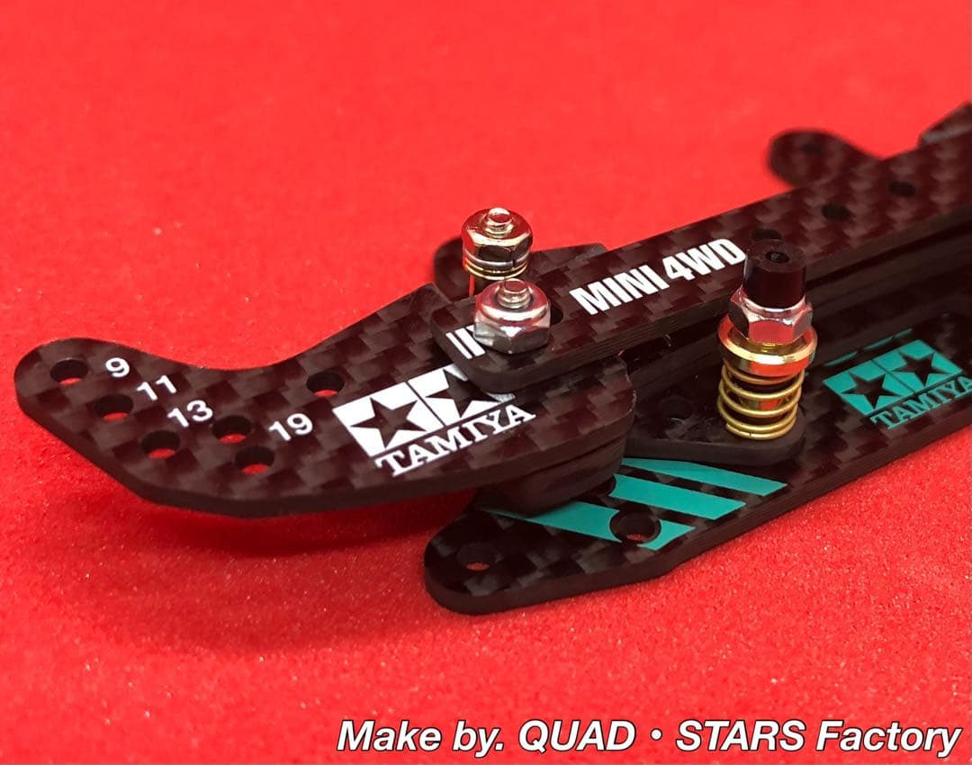 【ミニ四駆パーツ】2軸ATピボットバンパー　2022カーボン【シルバーVer.】