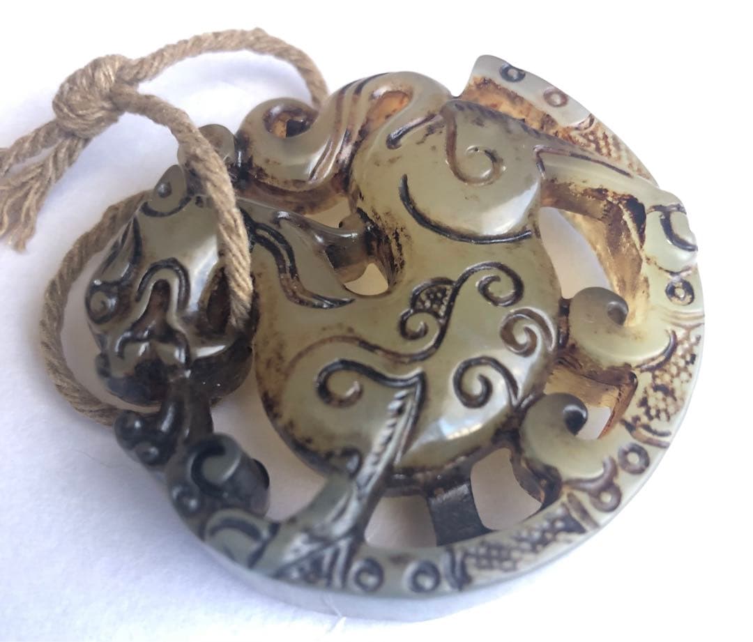 玉石アンティークオブジェ魔除け怪物怪獣