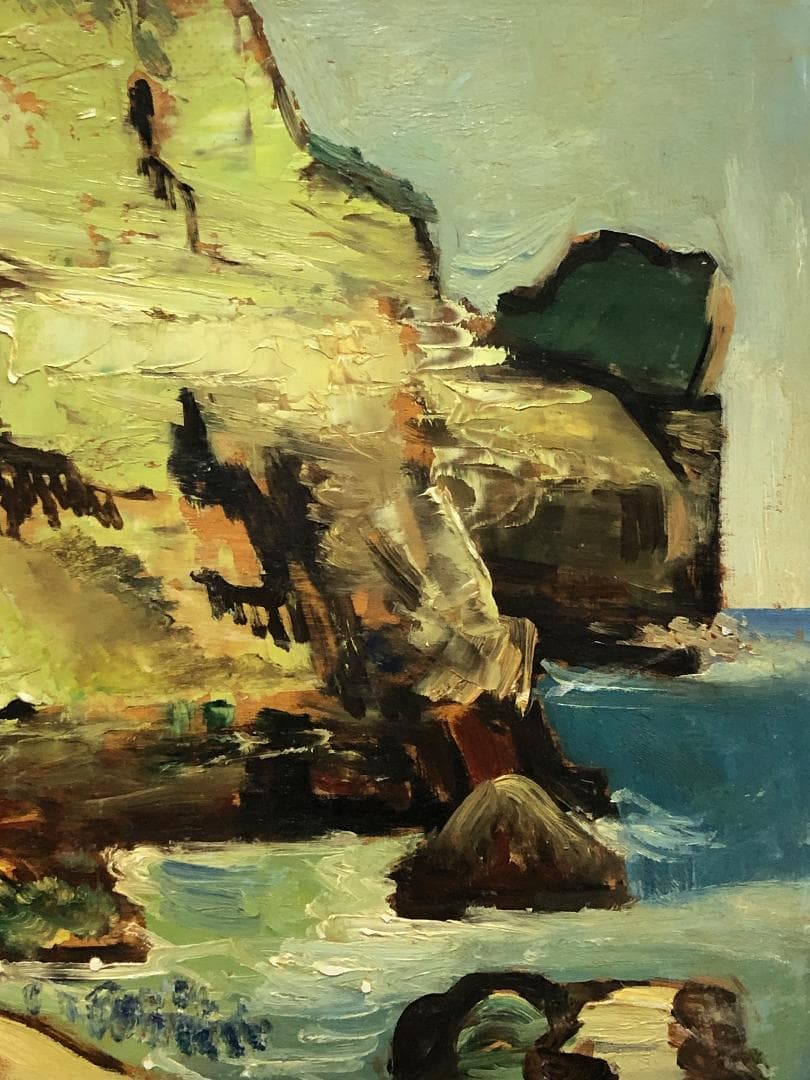 辻谷勝三 『房総海岸』 帝展出品作家 大正８年～昭和初期