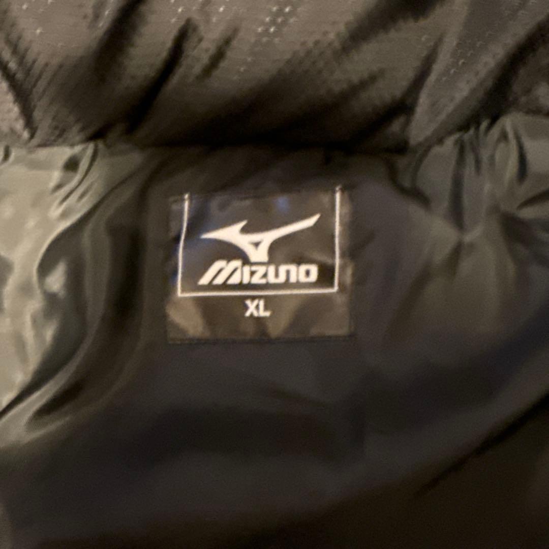 Mizuno フード付きベンチコートブラック XL