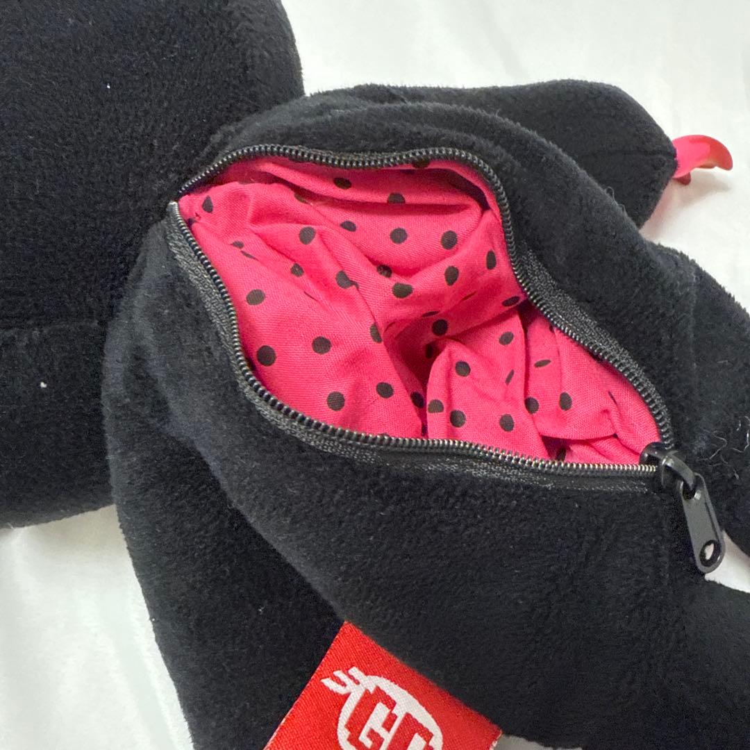 チャックスGP SL脱グルーミー 咬筋力じまんポーチ ブラック ピンク カラビナ