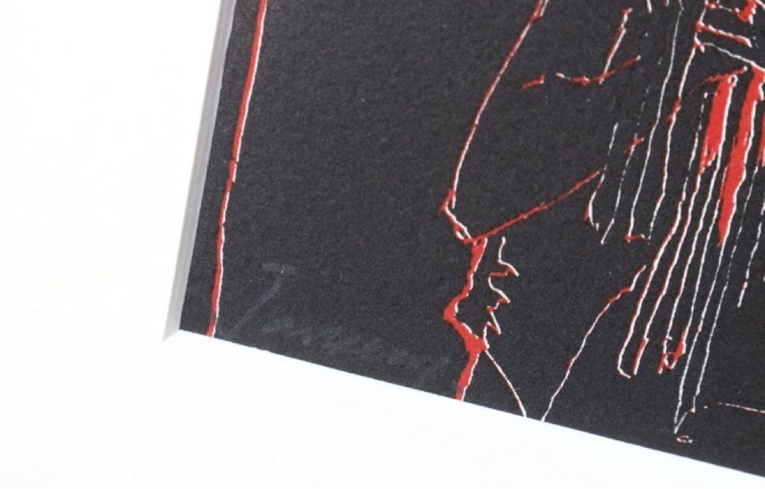 本物　ジャン・ジャンセン  グリーティングカード　リトグラフ 2002年 額装