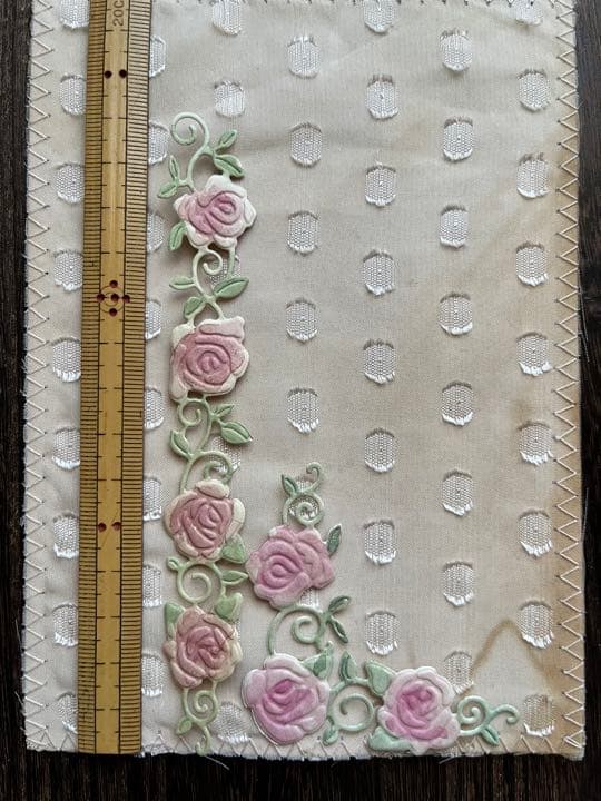 ジャンクジャーナル素材　薔薇【淡赤】　コーヒー染め　エンボスペーパー　コラージュ