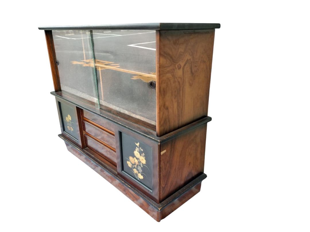 昭和レトロ　茶箪笥　木製収納キャビネット　ヴィンテージ