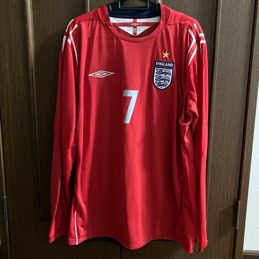 イングランド代表　2004年　長袖　ベッカム　ユニフォーム