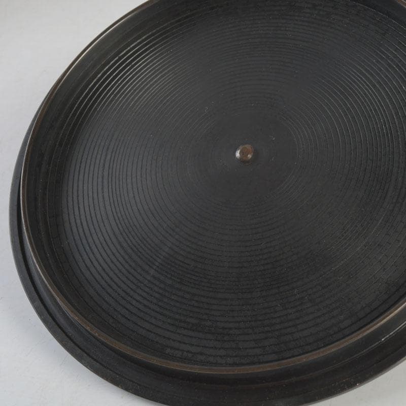 茶道具　釜師　根来茂昌作　刷毛目　風炉釜　胴〆釜　共箱　V　9701A