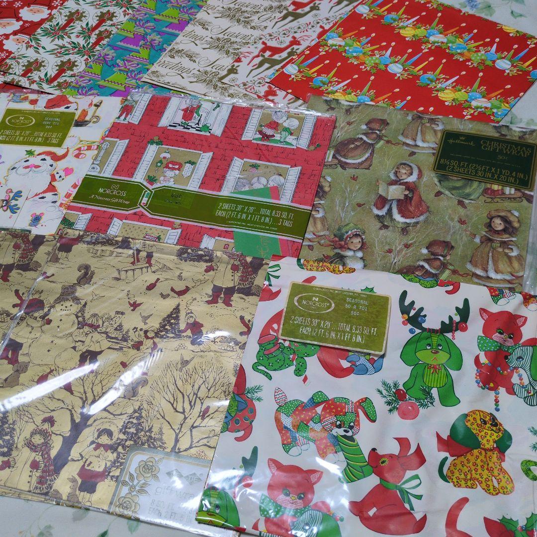 クリスマス　包装紙　ギフトラッピング　海外製 ホールマーク他